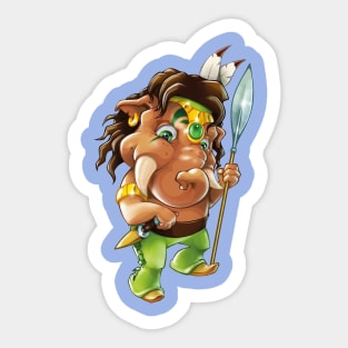 brave baby mammoth Sticker